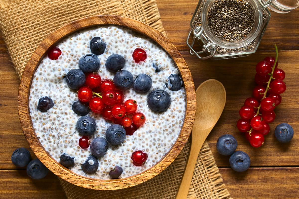 Chia Seed Pudding with Mixed Berries