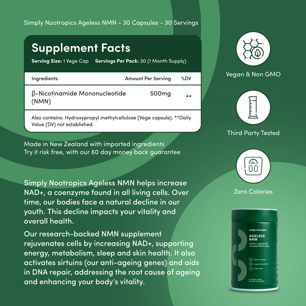 NMN Capsules for NAD+ 500mg