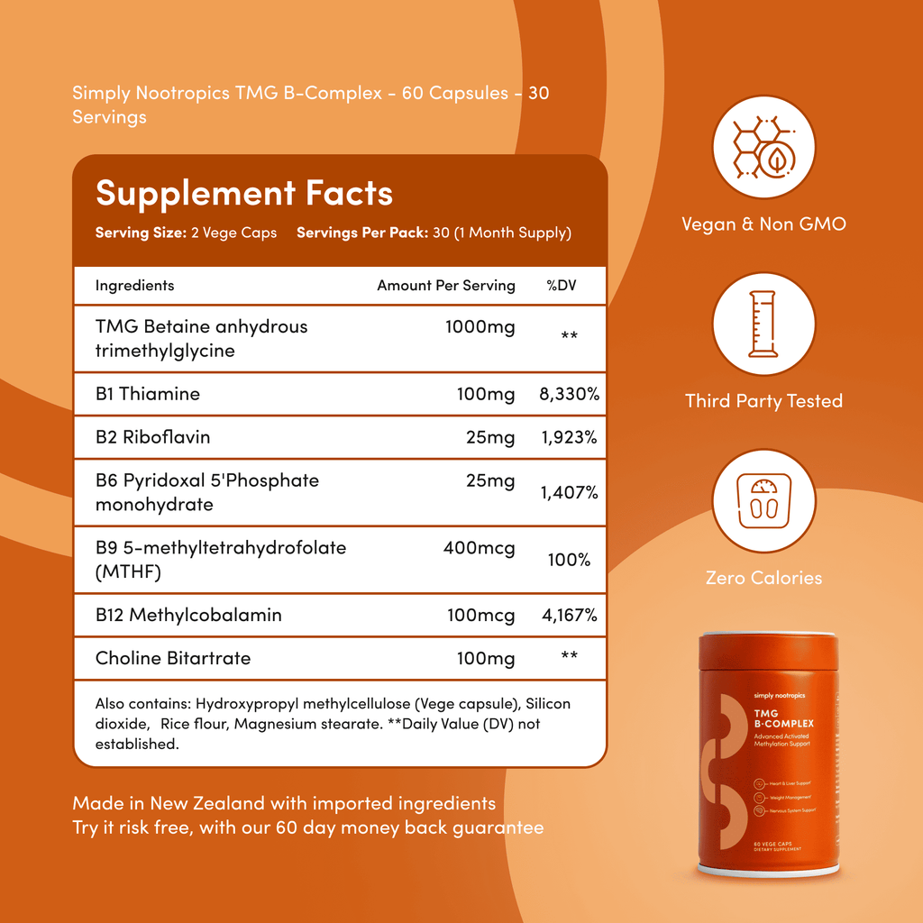 tmg bcomplex supplement facts